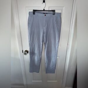 Brooks Brothers Blue and White Seersucker Pants W35/L32 100% Cotton
